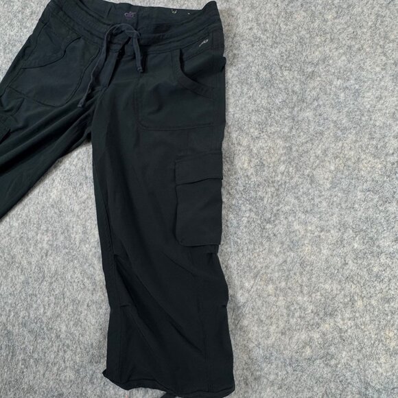 Alo Womens Cool Fit Pants Black Size Small Capri Stretch Pockets Hiking - Picture 6 of 11